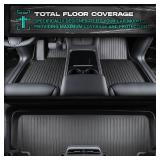 Floor Mats Set for Tesla Model Y 5-Seater 2020-2023 - Custom Fit Premium Interior and Cargo Liners Accessories - All Weather - Model Y Screen Protector Included