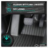 Floor Mats Set for Tesla Model Y 5-Seater 2020-2023 - Custom Fit Premium Interior and Cargo Liners Accessories - All Weather - Model Y Screen Protector Included