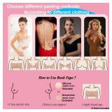Boob Tape Set, 2 Rolls Boobtapes for Large Breasts A-G Cup, with 2 Types of Nipple Covers, Fashion Stretchable Tit Tape Stick on Bra Beige