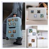 Puraikcmi 16 Pcs Black Cat Diamond Painting Magnets Kits,Cute Diamond Art Fridge Magnet Refrigerator Sticker for Beginners Adults DIY Art Craft Gifts Home Decors (Cat and Flower Magnets)