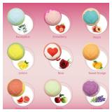 Bath Bombs for Kids with Surprise Inside, 9 Heart Imprint Kids Bath Bombs for Girls, Toddler Bath Bomb with Bracelets Inside, 3 4 5 6 7 8 Year Old Girl Birthday Gifts Christmas Stocking Stuffers