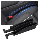 Pair of Car Console Organizer Storage, Car Seat Accessories, Car Seat Gap Filler Organizer Fit Sedan SUV Truck Black