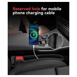 Pair of Car Console Organizer Storage, Car Seat Accessories, Car Seat Gap Filler Organizer Fit Sedan SUV Truck Black