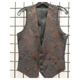 APPEARS NEW - Henry Segal Paisley Print Formal Vest (Size 34) Set of 3
