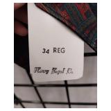 APPEARS NEW - Henry Segal Paisley Print Formal Vest (Size 34) Set of 3