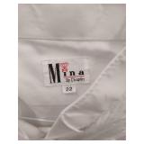 Mina by Chaplin Ivory/White Dress Shirt (Size 22)
