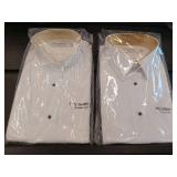FACTORY SEALED - Lady Martino by Henry Segal White Dress Shirts - (Size 18) 2 Pack