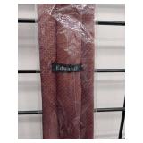 APPEARS NEW - USA Made Burgundy Striped Clip-On Tie S0302D and Edwards Burgundy Tie