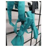 APPEARS NEW - Teal Blue Clip-On Bow Ties Set