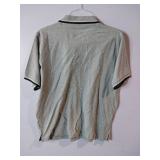 APPEARS NEW - Port Authority Gray Cotton Polo Shirt with Black/White Detail on Collar and Sleeve (Size XL) 2 Pack