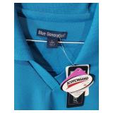 APPEARS NEW - Edwards & Blue Generation Ladies Polo Shirts Set, Red & Blue (Size Large) 2 Pack