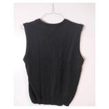 APPEARS NEW - Edwards Garment Black V-Neck Sweater Vest (Size Large)