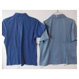 APPEARS NEW - Port Authority Ladies Blue & Light Blue Button-Down Shirts (Size Large) 2 Pack