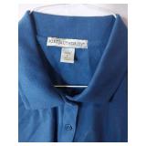 APPEARS NEW - Port Authority Ladies Blue & Light Blue Button-Down Shirts (Size Large) 2 Pack