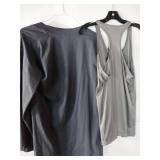 APPEARS NEW - Blue Generation Cardigan & Team 365 Tank Top Set (Size Large)