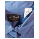APPEARS NEW - Lady Edwards Blue Button Down Shirt (Size Medium)