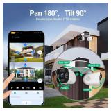 Dual Lens Outdoor Cameras 2.5K/5MP House Cameras Wired Plug-in | Wireless WiFi Camera with Audio and Video, PTZ, Auto Tracking,7/24 Recording, Color Night Vision, Cloud & SD Card Storage. - Retail: $3 Dual Lens Outdoor Cameras 2.5K/5MP House Cameras Wired Plug-in | Wireless WiFi Camera with Audio and Video, PTZ, Auto Tracking,7/24 Recording, Color Night Vision, Cloud & SD Card Storage. - Retail: $3