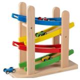 Wooden Car Ramps - 4 Level Race Track With 4 Toy Cars - My First Baby Toys - Toddler Car Set is A Great Gift for Boys and Girls - Retail: $19 Wooden Car Ramps - 4 Level Race Track With 4 Toy Cars - My First Baby Toys - Toddler Car Set is A Great Gift for Boys and Girls - Retail: $19