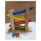 Wooden Car Ramps - 4 Level Race Track With 4 Toy Cars - My First Baby Toys - Toddler Car Set is A Great Gift for Boys and Girls - Retail: $19 Wooden Car Ramps - 4 Level Race Track With 4 Toy Cars - My First Baby Toys - Toddler Car Set is A Great Gift for Boys and Girls - Retail: $19