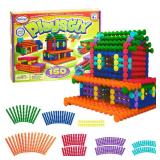 POPULAR PLAYTHINGS Playstix Construction Toy Set with Building Sticks for STEM and Classroom Use, for Kids Ages 4 and Up - 150 Piece Kit - Retail: $30 POPULAR PLAYTHINGS Playstix Construction Toy Set with Building Sticks for STEM and Classroom Use, for Kids Ages 4 and Up - 150 Piece Kit - Retail: $30
