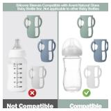 BUSOHA 3 Pack Silicone Sleeves for Avent Baby Bottles - Anti Breakage Baby Bottle Holder with Handle, Compatible with Avent Natural Glass Baby Bottles, 8 OZ - Retail: $10 BUSOHA 3 Pack Silicone Sleeves for Avent Baby Bottles - Anti Breakage Baby Bottle Holder with Handle, Compatible with Avent Natural Glass Baby Bottles, 8 OZ - Retail: $10