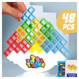 48 Pcs Tetra Tower Balance Stacking Blocks Game, Board Games for 2 Players+ Family Games, Parties, Travel, Kids & Adults Team Building Blocks Toy - Retail: $14 48 Pcs Tetra Tower Balance Stacking Blocks Game, Board Games for 2 Players+ Family Games, Parties, Travel, Kids & Adults Team Building Blocks Toy - Retail: $14