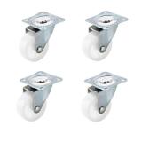 Low Profile Casters Wheels for Furniture, Small Swivel Polypropylene Caster with No Noise, 360 Degree Top Plate Caster (Screws Included) (2 White, 4)' Low Profile Casters Wheels for Furniture, Small Swivel Polypropylene Caster with No Noise, 360 Degree Top Plate Caster (Screws Included) (2 White, 4)'