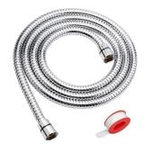 Blissland Shower Hose, 79 Inches Extra Long Stainless Steel Handheld Shower Head Hose with Brass Insert and Nut - Durable and Flexible(Chrome) - Retail: $10 Blissland Shower Hose, 79 Inches Extra Long Stainless Steel Handheld Shower Head Hose with Brass Insert and Nut - Durable and Flexible(Chrome) - Retail: $10