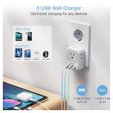 TESSAN 2 Pack Type E F Plug Adapter USB C, Germany France Power Adaptor with 3 USB Charger Ports, 4 AC Outlets Travel Plug for US to Europe EU Spain Iceland Korea Greece Russia German French - Retail: TESSAN 2 Pack Type E F Plug Adapter USB C, Germany France Power Adaptor with 3 USB Charger Ports, 4 AC Outlets Travel Plug for US to Europe EU Spain Iceland Korea Greece Russia German French - Retail: