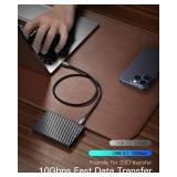 USB A to USB C Cable (10ft, 2-Pack) 10Gbps USB 3.1 Gen 2 Type C Data Transfer Cord, Long Android Auto USB Cable for iPhone 17/16 Plus 17/16 Pro Max Samsung Galaxy S25 PS5 Controller - Retail: $22 USB A to USB C Cable (10ft, 2-Pack) 10Gbps USB 3.1 Gen 2 Type C Data Transfer Cord, Long Android Auto USB Cable for iPhone 17/16 Plus 17/16 Pro Max Samsung Galaxy S25 PS5 Controller - Retail: $22