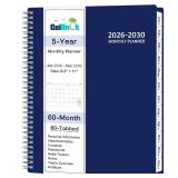 Monthly Planner 2026-2030, 5-Year Calendar Planner 2026-2030, Jan 2026 â Dec 2030, 8.5 x 11 In, Ruled Spread, Flexible Cover, Spiral Wirebound, Pocket, 60 Coated Monthly Tabs, Notes ï¼ Habit Monthly Planner 2026-2030, 5-Year Calendar Planner 2026-2030, Jan 2026 â Dec 2030, 8.5 x 11 In, Ruled Spread, Flexible Cover, Spiral Wirebound, Pocket, 60 Coated Monthly Tabs, Notes ï¼ Habit