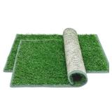 Artificial Grass Pad for Dogs (2 Pack),Replacement Fake Grass Turf Mat for Puppy Indoor Potty Training, Reusable Dog Pee Grass Patch, Easy to Clean & Strong Permeability (20x25'-Hemmed Edge Grass) - R Artificial Grass Pad for Dogs (2 Pack),Replacement Fake Grass Turf Mat for Puppy Indoor Potty Training, Reusable Dog Pee Grass Patch, Easy to Clean & Strong Permeability (20x25'-Hemmed Edge Grass) - R
