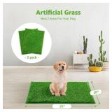 Artificial Grass Pad for Dogs (2 Pack),Replacement Fake Grass Turf Mat for Puppy Indoor Potty Training, Reusable Dog Pee Grass Patch, Easy to Clean & Strong Permeability (20x25'-Hemmed Edge Grass) - R Artificial Grass Pad for Dogs (2 Pack),Replacement Fake Grass Turf Mat for Puppy Indoor Potty Training, Reusable Dog Pee Grass Patch, Easy to Clean & Strong Permeability (20x25'-Hemmed Edge Grass) - R