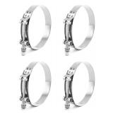 QWORK 3.5 T-Bolt Hose Clamp Stainless Steel, Working Range 95mm - 103mm for 3.5' Hose ID, Turbo Intake Intercooler Clamp, 4 Pack - Retail: $9' QWORK 3.5 T-Bolt Hose Clamp Stainless Steel, Working Range 95mm - 103mm for 3.5' Hose ID, Turbo Intake Intercooler Clamp, 4 Pack - Retail: $9'