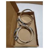 QWORK 3.5 T-Bolt Hose Clamp Stainless Steel, Working Range 95mm - 103mm for 3.5' Hose ID, Turbo Intake Intercooler Clamp, 4 Pack - Retail: $9' QWORK 3.5 T-Bolt Hose Clamp Stainless Steel, Working Range 95mm - 103mm for 3.5' Hose ID, Turbo Intake Intercooler Clamp, 4 Pack - Retail: $9'