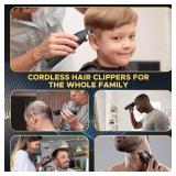 Professional Hair Clippers for Men Cordless Trimmers Kit with LED Display Electric Beard Trimmer for Kid Cordless Beards Trimmer Haircut Grooming Kit Gift for Men Women Barber Kids (Black)(missing USB Professional Hair Clippers for Men Cordless Trimmers Kit with LED Display Electric Beard Trimmer for Kid Cordless Beards Trimmer Haircut Grooming Kit Gift for Men Women Barber Kids (Black)(missing USB