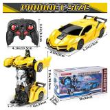 Remote Control Car for Boys, 1:18 Scale Rc Race Car with 360° Rotating Led Lights & One Button Deformation - Rc Cars Robot Toy Cars for Kids 3 4 5 6 7 8-12 Birthday Easter Gifts  - Retail: $1 Remote Control Car for Boys, 1:18 Scale Rc Race Car with 360° Rotating Led Lights & One Button Deformation - Rc Cars Robot Toy Cars for Kids 3 4 5 6 7 8-12 Birthday Easter Gifts  - Retail: $1