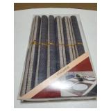 Placemats Set of 6 Washable Indoor/Outdoor Vinyl Place Mats for Dining Table Durable Non-Slip Heat Resistant PVC Weave Table Mats Stripes-Blue - Retail: $10 Placemats Set of 6 Washable Indoor/Outdoor Vinyl Place Mats for Dining Table Durable Non-Slip Heat Resistant PVC Weave Table Mats Stripes-Blue - Retail: $10
