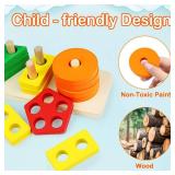 Montessori Toys for 1 to 3-Year-Old Boys Girls Toddlers, Wooden Sorting & Stacking Toys for Toddlers and Kids Preschool, Educational Color Recognition Shape Sorter, Learning Puzzles Gift - Retail: $10 Montessori Toys for 1 to 3-Year-Old Boys Girls Toddlers, Wooden Sorting & Stacking Toys for Toddlers and Kids Preschool, Educational Color Recognition Shape Sorter, Learning Puzzles Gift - Retail: $10