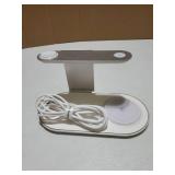 3 in 1 Charging Station for MagSafe Wireless Charger with Three-Level Night Light, 15W Max Fast Charging for iPhone 17/16/15/14/13/, Apple Watch Series 2-11/SE 3/ Ultra 3, AirPods Pro 3-Gray - Retail: 3 in 1 Charging Station for MagSafe Wireless Charger with Three-Level Night Light, 15W Max Fast Charging for iPhone 17/16/15/14/13/, Apple Watch Series 2-11/SE 3/ Ultra 3, AirPods Pro 3-Gray - Retail: