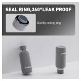 Small Water Bottle 12oz with Clip, Double Wall Stainless Steel Vacuum Small Insulated Water Bottle Keeps Drinks Cold 24 Hrs/Hot 12 Hrs for Kids Handbag School BPA Free (Grey) - Retail: $16 Small Water Bottle 12oz with Clip, Double Wall Stainless Steel Vacuum Small Insulated Water Bottle Keeps Drinks Cold 24 Hrs/Hot 12 Hrs for Kids Handbag School BPA Free (Grey) - Retail: $16