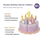 Pretend Play Food for Toddlers 2-5,Wooden Birthday Fake Cake with Candles and Numbers, Tea Party Learning Kitchen Gift Toys for Boys Girls (Cream Cake) - Retail: $20 Pretend Play Food for Toddlers 2-5,Wooden Birthday Fake Cake with Candles and Numbers, Tea Party Learning Kitchen Gift Toys for Boys Girls (Cream Cake) - Retail: $20