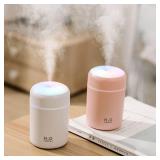 Portable Mini Humidifier, Colorful, Cool Mist, USB Powered. Perfect for Bedroom, Office & Car (300ml, White) - Retail: $10 Portable Mini Humidifier, Colorful, Cool Mist, USB Powered. Perfect for Bedroom, Office & Car (300ml, White) - Retail: $10
