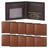 12 Pieces Leather Wallet for Men DIY Bifold Wallet Engrave Inspirational Father Day Gift for Christmas Men Husband Son(Light Brown) - Retail: $18 12 Pieces Leather Wallet for Men DIY Bifold Wallet Engrave Inspirational Father Day Gift for Christmas Men Husband Son(Light Brown) - Retail: $18