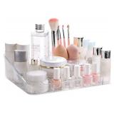 Makeup Tray Organizer Cosmetic Display Case Office Stationery Storage Holder Countertop Storage Unit Makeup Box for Bathroom Drawers, Vanities Office Desk, Washable Crystal Clear Acrylic - Retail: $13 Makeup Tray Organizer Cosmetic Display Case Office Stationery Storage Holder Countertop Storage Unit Makeup Box for Bathroom Drawers, Vanities Office Desk, Washable Crystal Clear Acrylic - Retail: $13