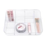 Makeup Tray Organizer Cosmetic Display Case Office Stationery Storage Holder Countertop Storage Unit Makeup Box for Bathroom Drawers, Vanities Office Desk, Washable Crystal Clear Acrylic - Retail: $13 Makeup Tray Organizer Cosmetic Display Case Office Stationery Storage Holder Countertop Storage Unit Makeup Box for Bathroom Drawers, Vanities Office Desk, Washable Crystal Clear Acrylic - Retail: $13
