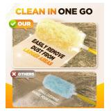 30 Count Heavy Duty Duster Refills for Swiffer, Multi-Surface 360° Larger Size Dusters with 4X Microfibers, Unscented Disposable Dusters for Cleaning Home, Blinds, Fans, Corners (Only Duster) - Ret 30 Count Heavy Duty Duster Refills for Swiffer, Multi-Surface 360° Larger Size Dusters with 4X Microfibers, Unscented Disposable Dusters for Cleaning Home, Blinds, Fans, Corners (Only Duster) - Ret