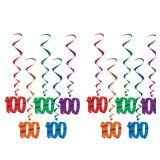5 Piece Colorful Number 100 Spirals Whirls For 100th Day Celebrations, Birthday Party Decorations - Retail: $16 5 Piece Colorful Number 100 Spirals Whirls For 100th Day Celebrations, Birthday Party Decorations - Retail: $16