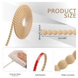 Leinuosen Flexible Molding Trim Peel and Stick for Walls Decorative Bead Pearl DIY Wall Trim for Bathroom Mirror Frame Border Backsplash Ceiling Cabinet TV Wall Edge(Wood,10ft /8 mm) - Retail: $13 Leinuosen Flexible Molding Trim Peel and Stick for Walls Decorative Bead Pearl DIY Wall Trim for Bathroom Mirror Frame Border Backsplash Ceiling Cabinet TV Wall Edge(Wood,10ft /8 mm) - Retail: $13