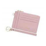 Women Slim Rfid Blocking Credit Card Case Holder Wristlet Zip ID Case Wallet Small Compact Leather Wallet Coin Purse with Keychain (Light Pink) - Retail: $9 Women Slim Rfid Blocking Credit Card Case Holder Wristlet Zip ID Case Wallet Small Compact Leather Wallet Coin Purse with Keychain (Light Pink) - Retail: $9